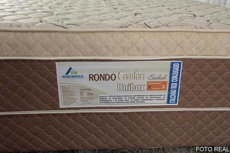 Roupeiro Athenas C/Espelho 3 Pts. 9 Gav. Branco Larg. 1.80m C/Pés Bianchi + Cama Box Casal Ortopédico D33 Rondoconfort Rondomóveis - Imagem 6