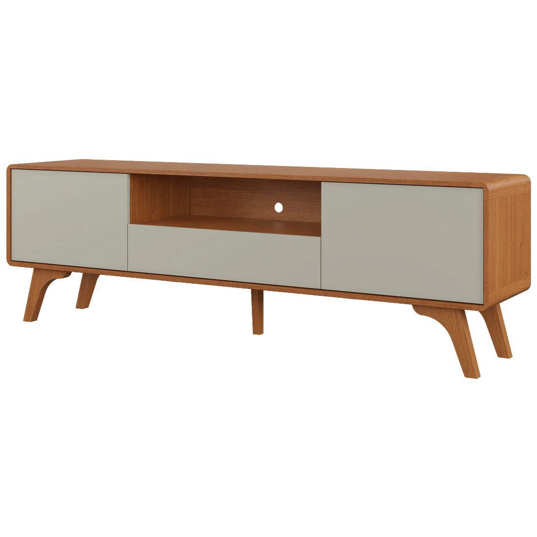 Rack até 75" Sinus Naturale/Off White - MAVAULAR - Imagem 5
