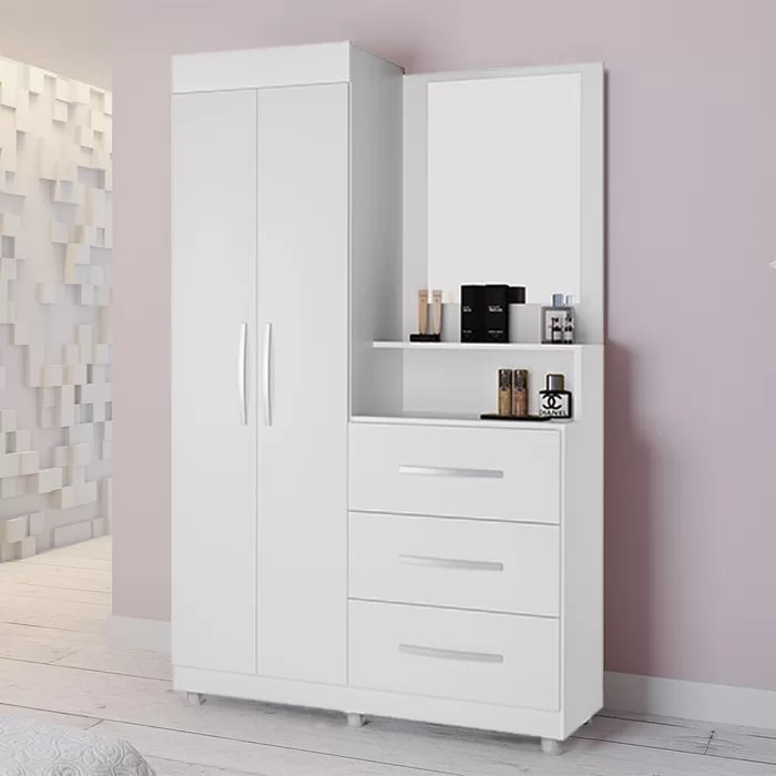 Roupeiro/Cômoda Ônix Branco - MÓVEIS PRIMUS