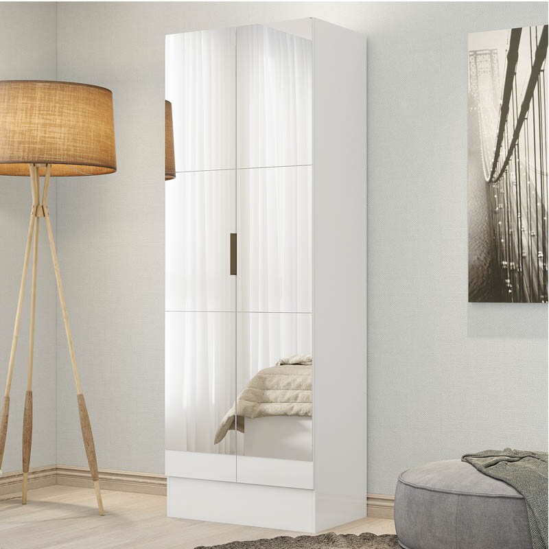Multiuso Sapateira Maricá Premium 2 Portas C/Espelho Larg. 0.54m Branco Carioca