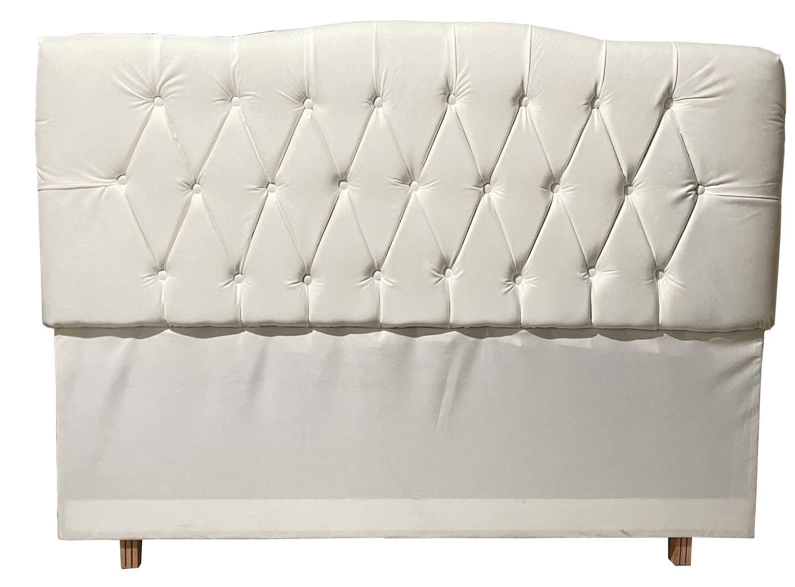 Cabeceira Queen Andreza Suede Branco – MARCENARIA RONALDO - Imagem 2