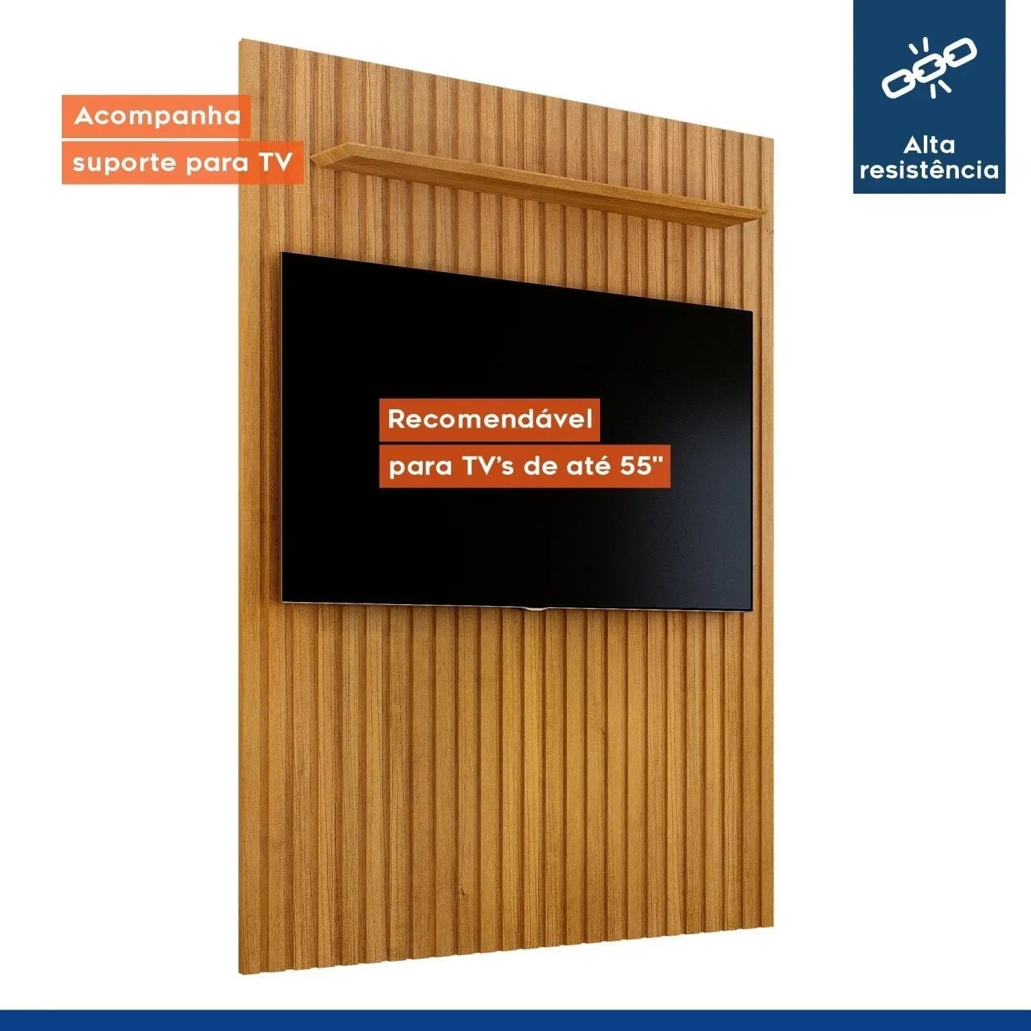 Painel até 55" Vitória 138 Cinamono - VALDEMÓVEIS - Imagem 4