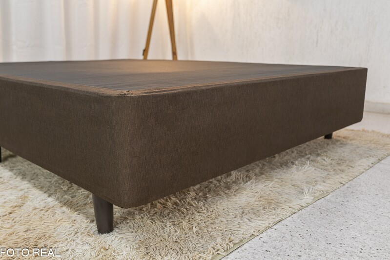 Box Casal Classic Sued Marrom 138x188x40 Anjos - Imagem 3