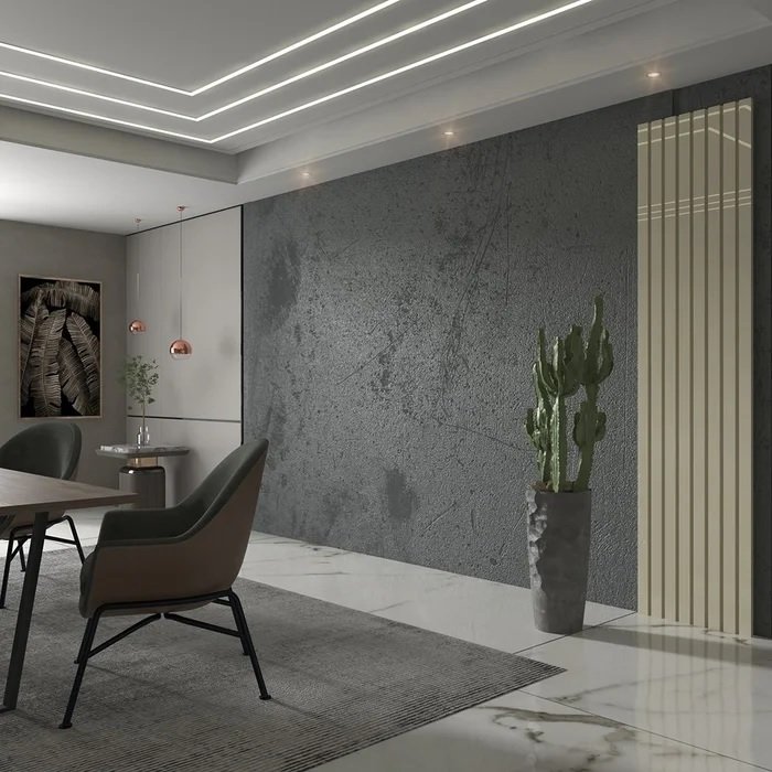 Placa Painel Ripado(Extensão)Nobre 49,6 cm Off White - GELIUS