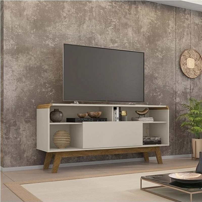 Rack Lazuli Off White TV até 55 Polegadas Larg. 1.35m Bechara