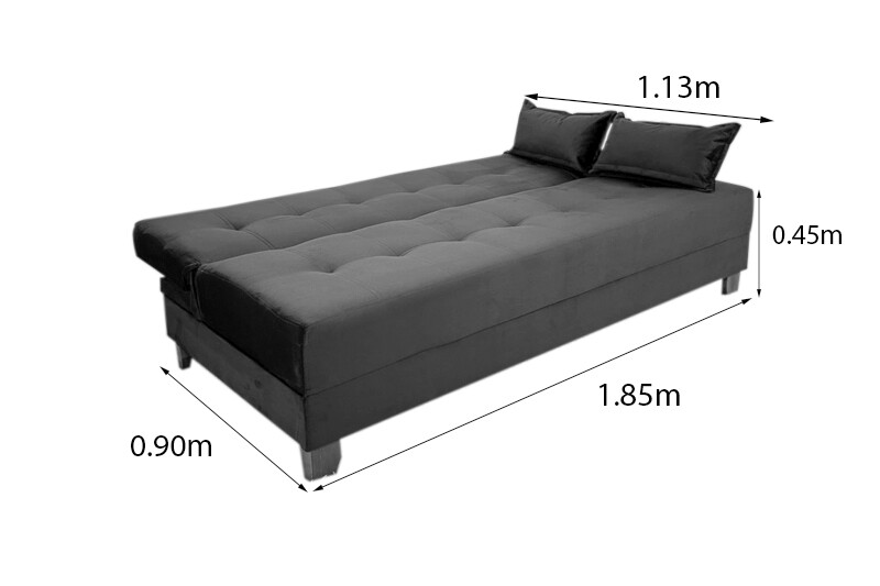 Sofá 4 lugares e Sofá Cama Casal Arpoador Veludo Marrom - Imagem 9