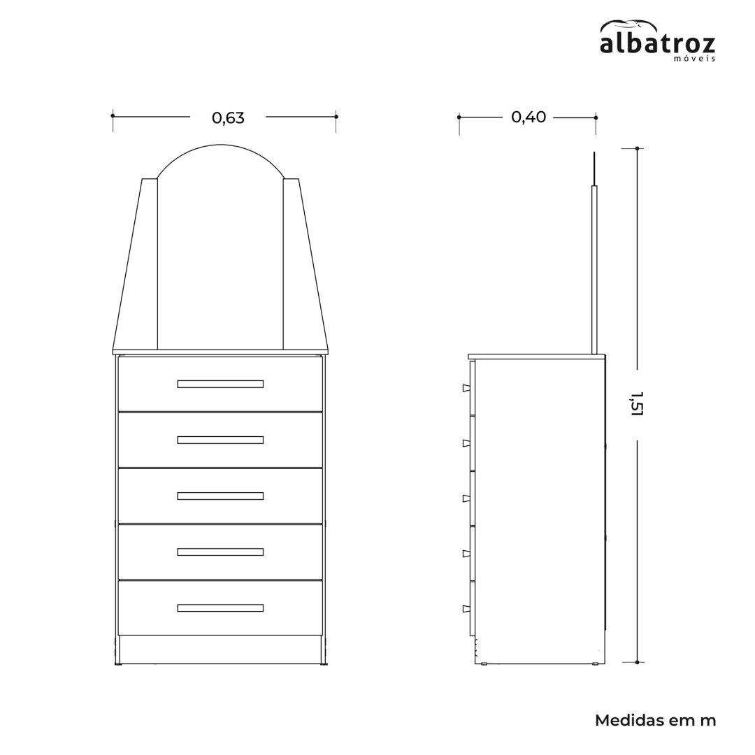 Guarda-Roupa 4 Portas Vivacce + Cômoda Veneza Cinamono/Off White – MÓVEIS ALBATROZ - Imagem 5