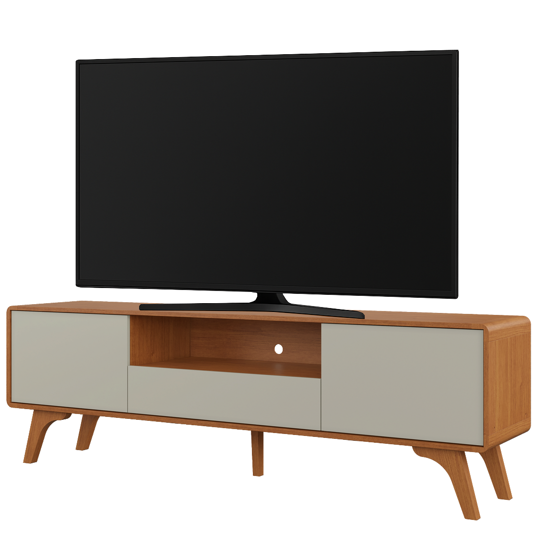 Rack até 75" Sinus Naturale/Off White - MAVAULAR - Imagem 4