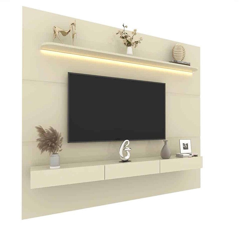 Home Royal C/Led TV até 85 Polegadas Larg. 2.19m Off White Gelius - Imagem 2