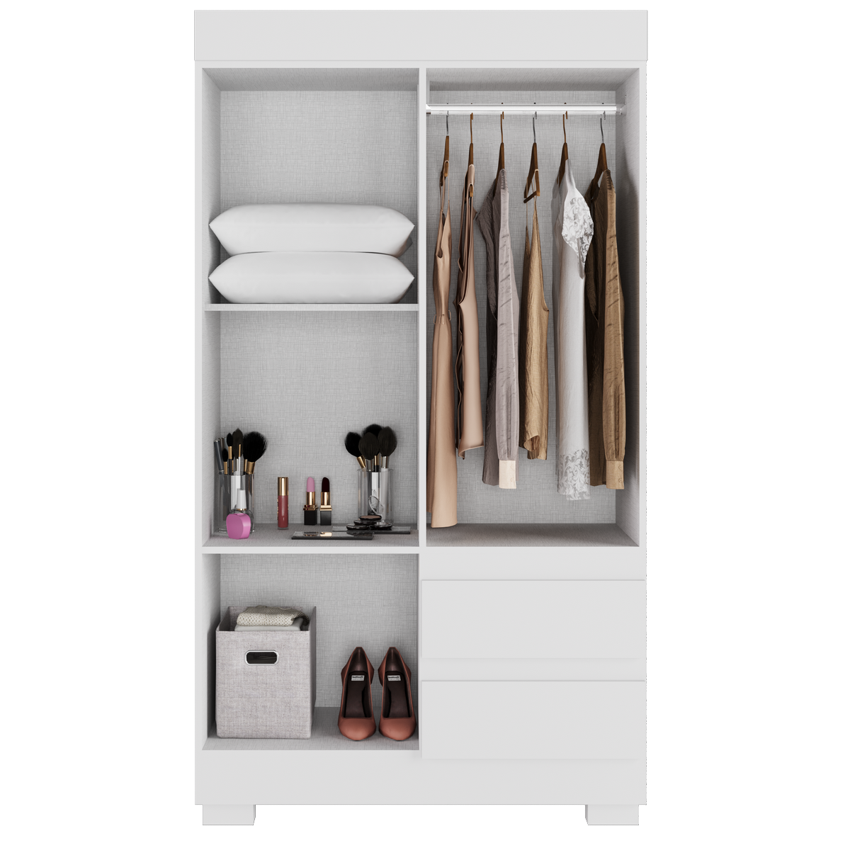 Guarda-Roupa 4 Portas Maya 0,998 m Branco - ACP MÓVEIS - Imagem 3