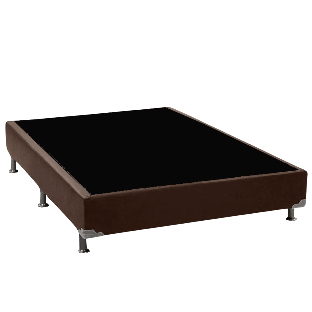 Base Box Casal Simples Corino Marrom – ALTO NÍVEL CAMAS E COLCHÕES - Imagem 2