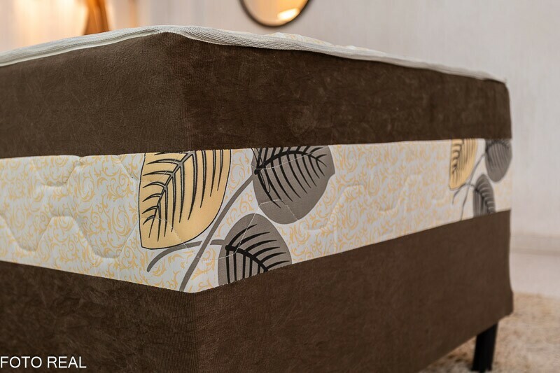 Cama Unibox Solteiro D-28 Marrom Escuro 88x188x62 Nosso Sonho - Imagem 3