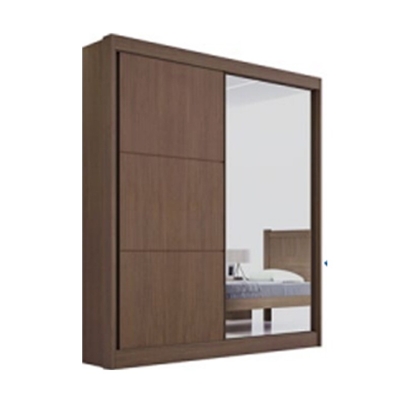 Guarda-Roupa Casal 2 Portas 3 Gavetas Atenas 100% MDF Castanho/Linho Larg. 1.85m Flex D Doro - Imagem 4