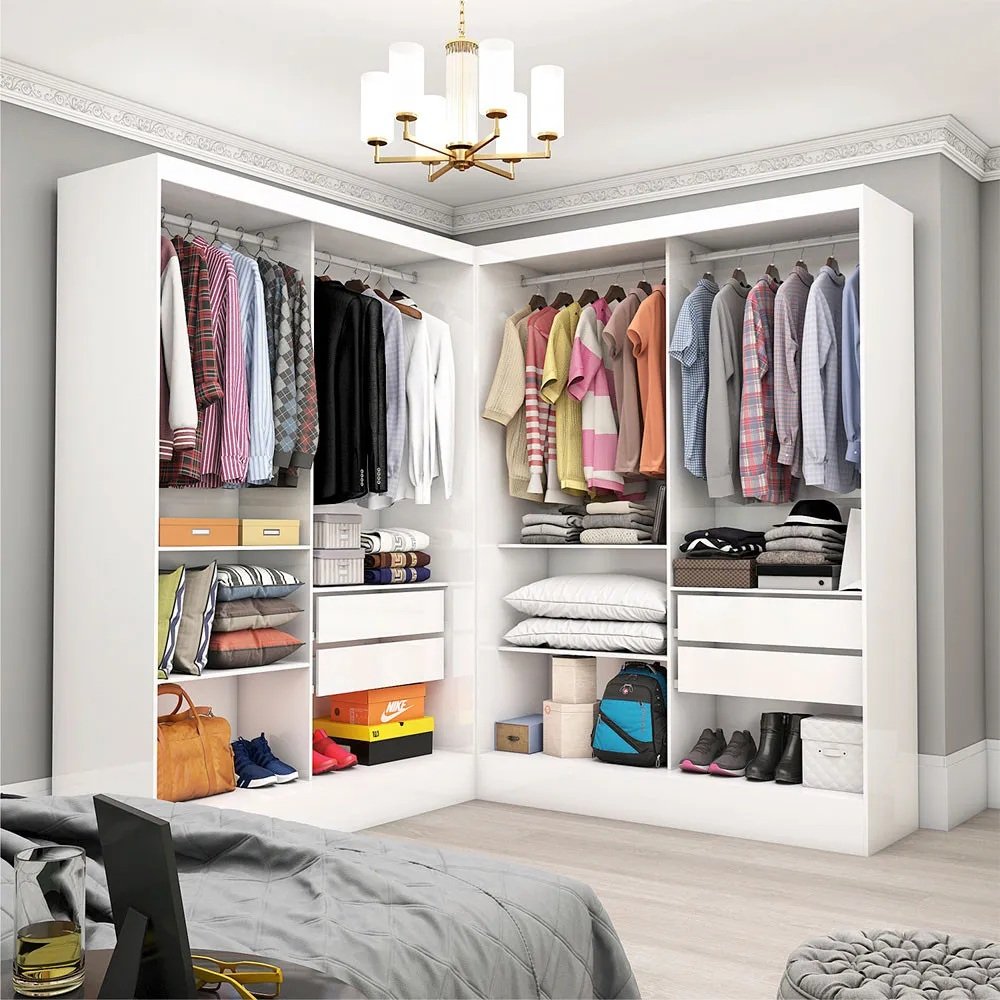 Closet 4 Portas Santiago Plus Branco - CARIOCA MÓVEIS