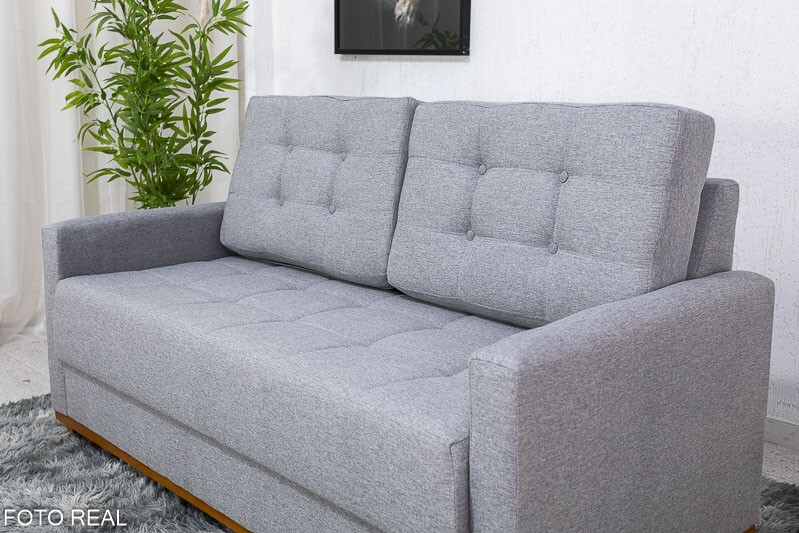Sofá 3 lugares Living Áustria 1.70m Linho Cinza A59 - Imagem 3