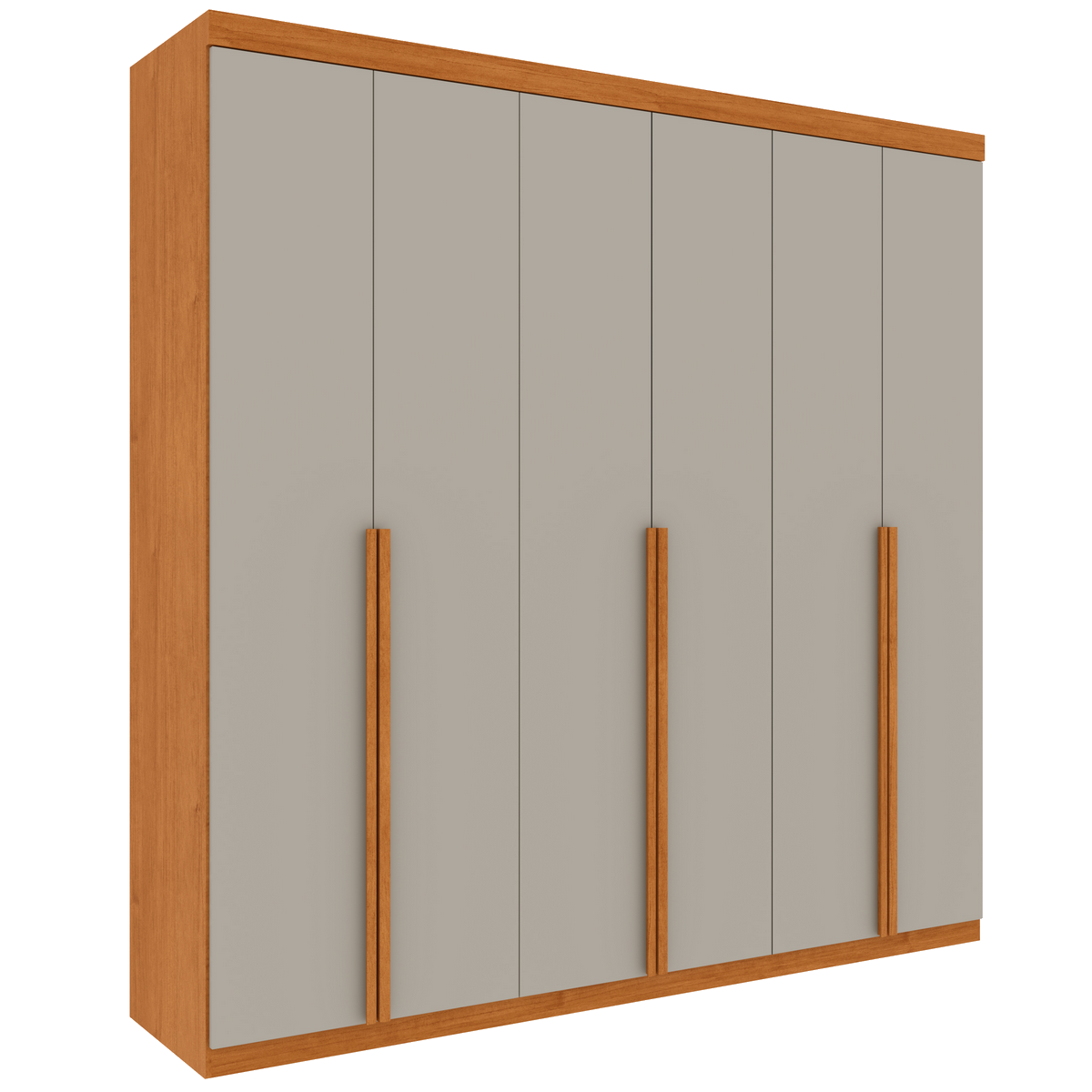 Guarda-Roupa 6 Portas Joinville 2,18 m Cinamono/Off White - TCIL - Imagem 5