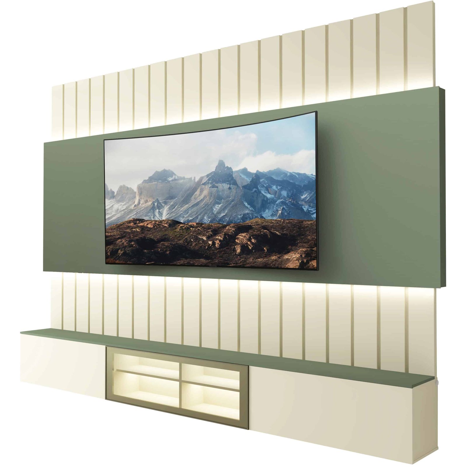Home Suspenso até 85″ Soberano Reflecta 230 Off White/Verde Floresta – GELIUS - Imagem 4