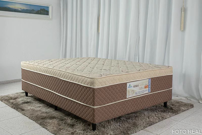 Guarda-Roupa Casal Athenas C/Espelho 3 Pts 9 Gav Nature/Off Larg. 1.80m C/Pés Bianchi + Cama Box Casal Ortopédico D33 Rondoconfort Rondomóveis - Imagem 6
