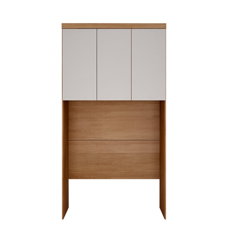 Modulado 1 Roupeiro Moderni 4 Pts + 2 Criado Rizon + 1 Canto Oblíquo Rizon + 1 Aéreo 3 portas Rizon Cumaru/Fendi Novo Horizonte - Imagem 3