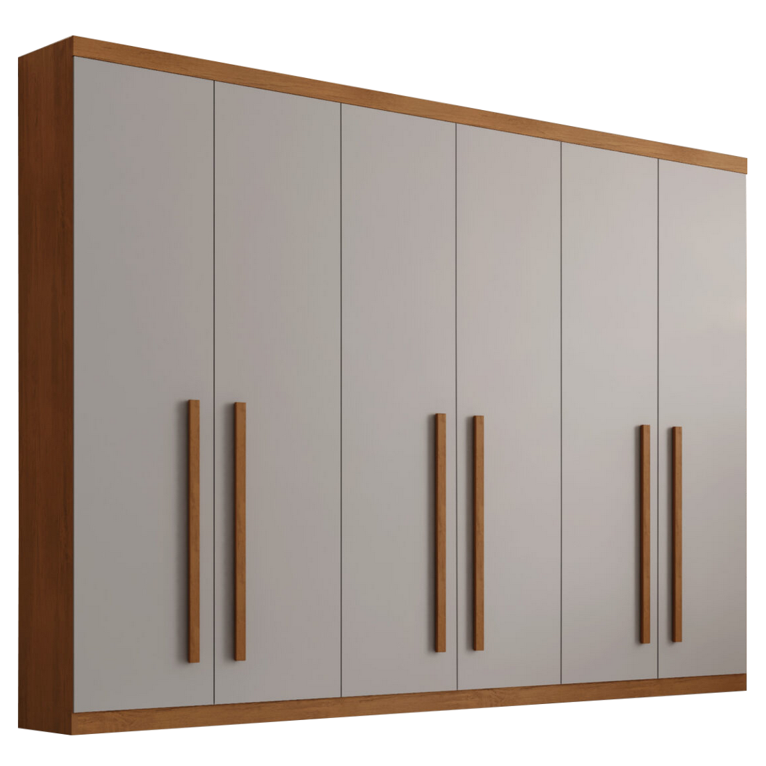 Guarda-Roupa 6 Portas Pernambuco 2,73 m Naturale/Off White - RUFATO - Imagem 2