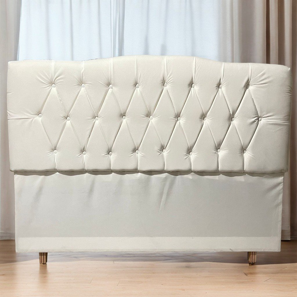 Cabeceira Queen Andreza Suede Branco – MARCENARIA RONALDO