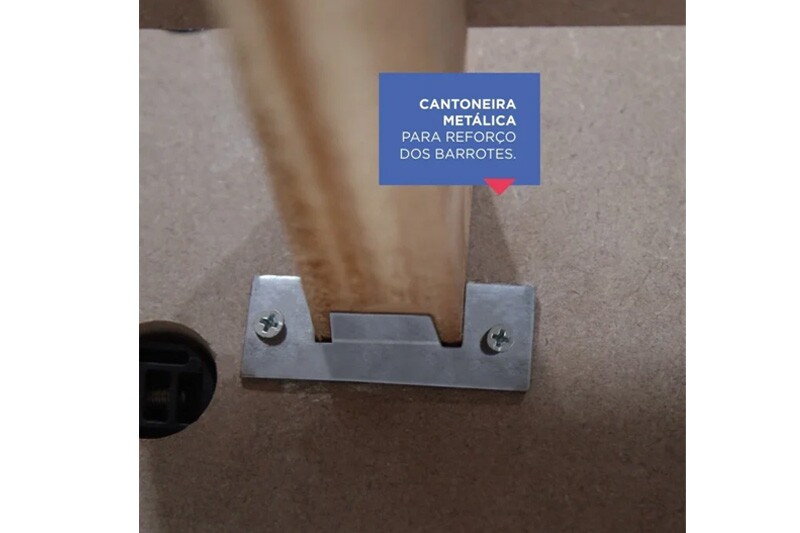 Cama Solteiro Milênio + Cama Auxiliar 2 Gavetas Branca - D Doro - Imagem 6