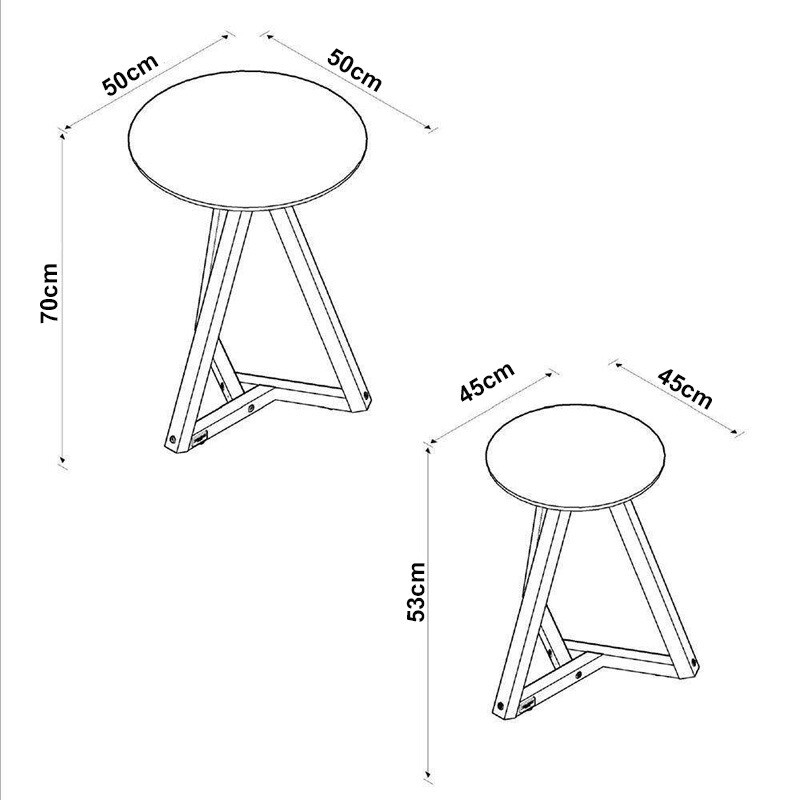 Conjunto Mesa Lateral Mezanino Classic Off White/Nature Tebarrot - Imagem 3