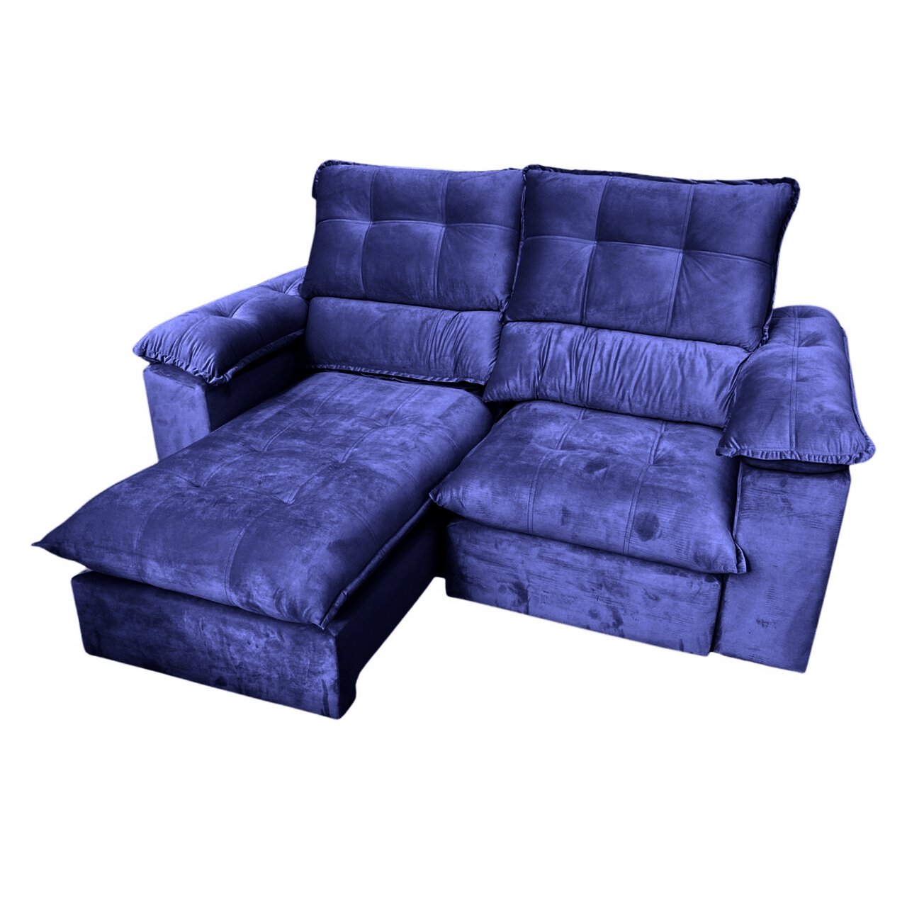 Sofá Retrátil e Reclinável Suíça 2,10 m Azul - LEO DECOR - Imagem 2