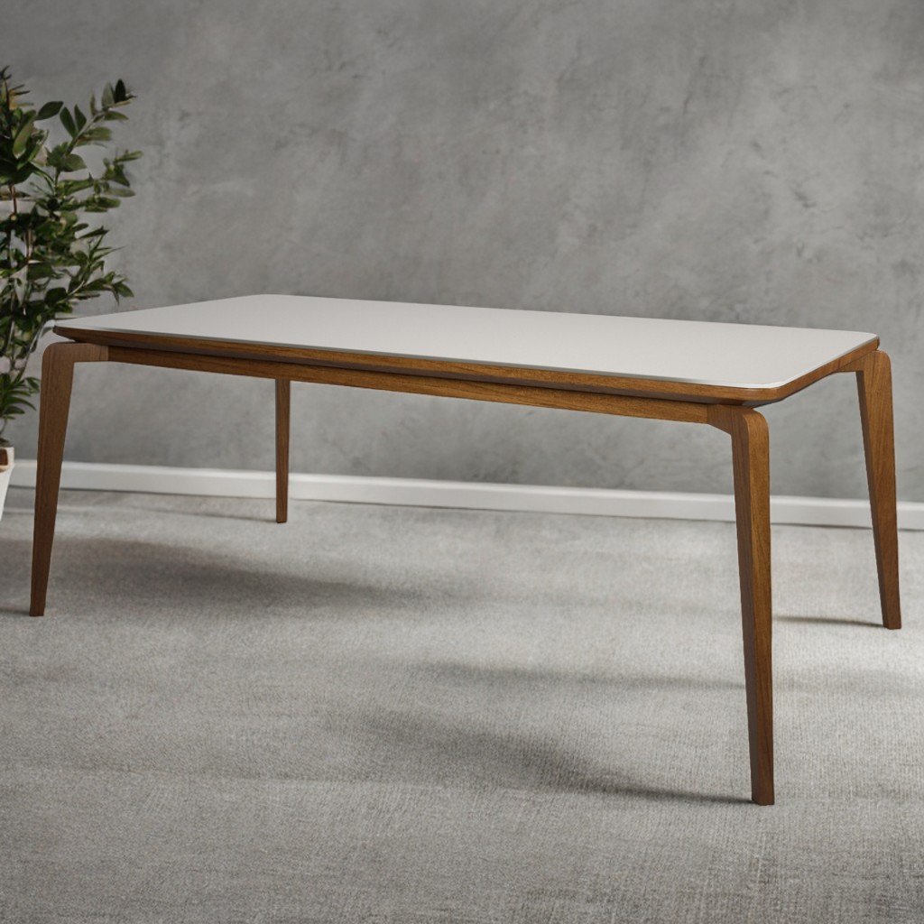 Mesa Veneza 120 Cinamono/Off White - MINASPLAC