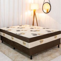 Cama Box Casal Ortopédica Marrom Escuro 138x188x60 Nosso Sonho