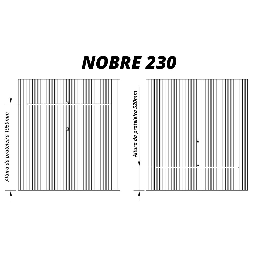 Painel até 85″ Nobre Ripado 230 Azul – GELIUS - Imagem 5