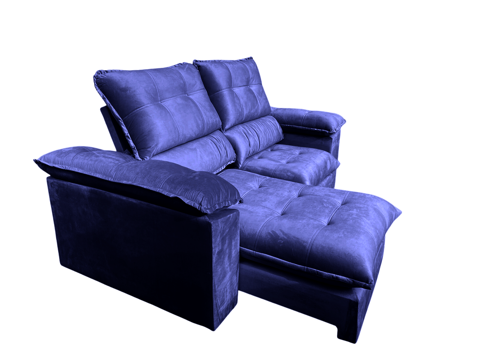 Sofá Retrátil e Reclinável Suíça 2,10 m Azul - LEO DECOR - Imagem 5