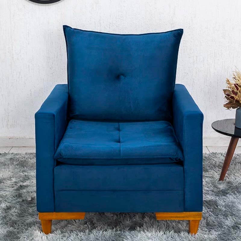 Poltrona Paris Veludo Azul - Imagem 2