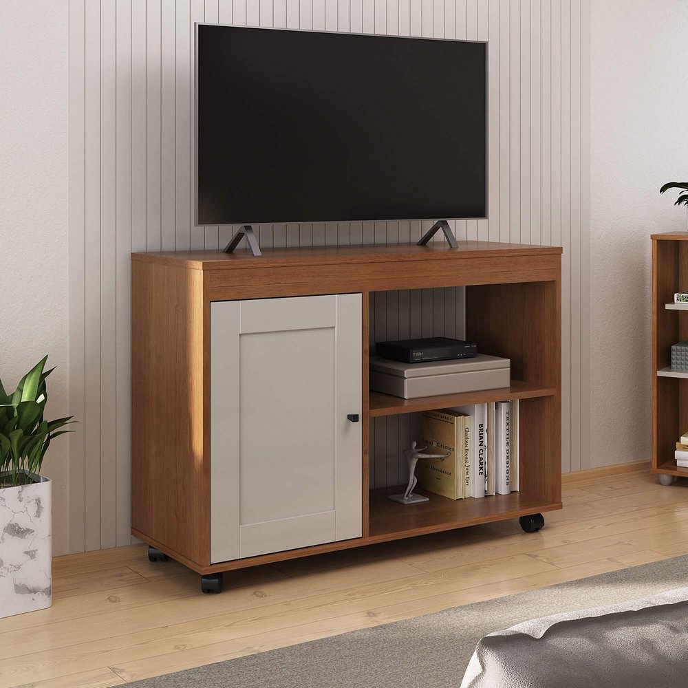 Rack até 42" Sampa Cinamono/Off White - ARTELY