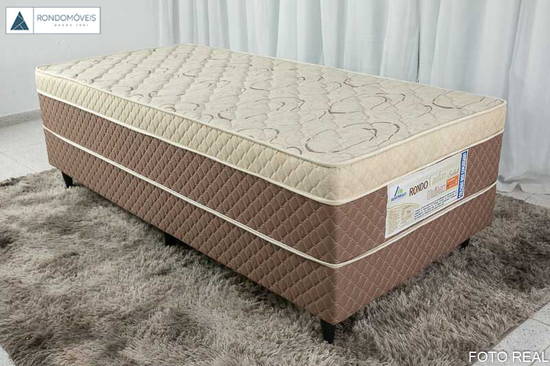 Cama Box Solteiro Ortopédico com Espuma D33 Rondoconfort Rondomóveis