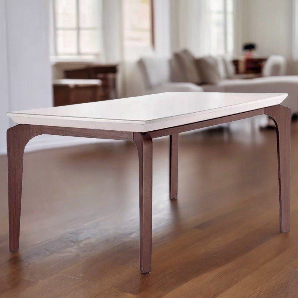 Mesa Londrina 180 Canto Reto Café/Off White - RUFATO