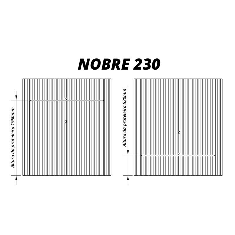 Painel Nobre Ripado 100% MDF C/LED Larg. 2.30m TV até 85 Off White Gelius - Imagem 4