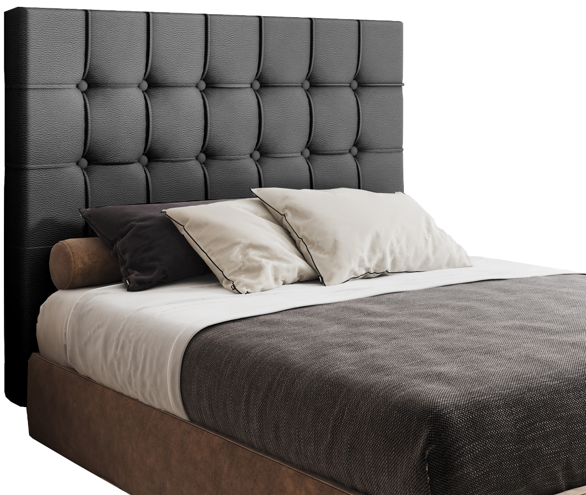 Cabeceira Queen Paris Corino Preto – MC DESIGN - Imagem 2