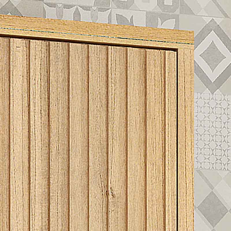 Armário Aéreo Cozinha Torino 3 Portas Ripado Larg. 1.20m Cinamomo - Valdemoveis - Imagem 3