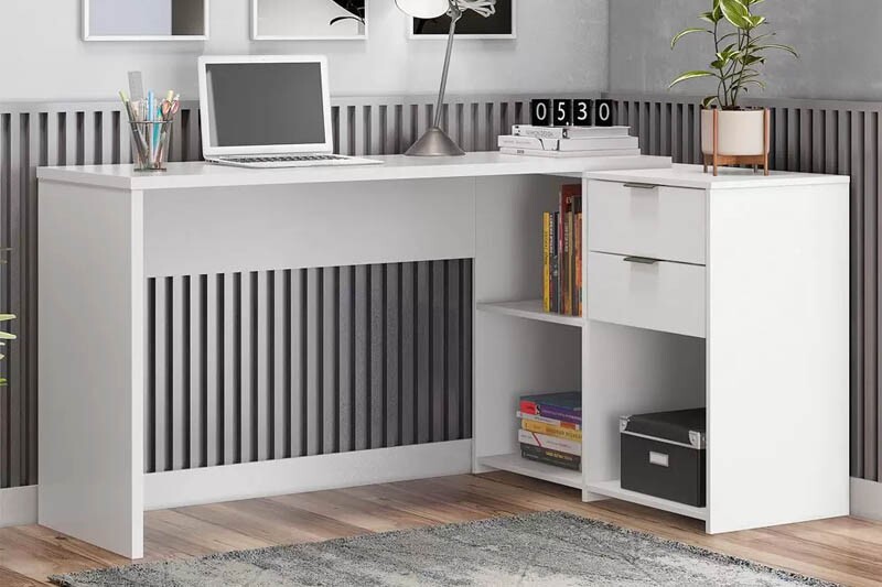 Mesa Office NT 2060 Branco 2 Gavetas Larg. 2.00m - Notável - Imagem 4
