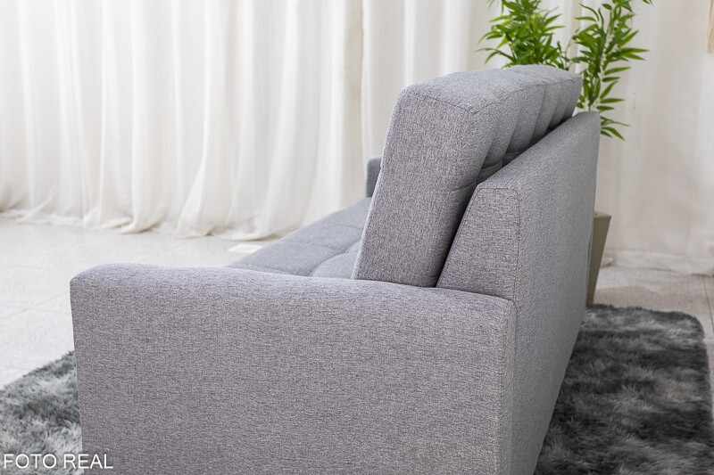 Sofá 3 lugares Living Áustria 1.70m Linho Cinza A59 - Imagem 6