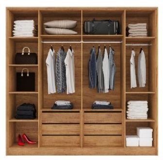 Guarda-Roupa 6 Portas Navegantes 2,25 m Cedro/Areia - RUD RACK - Imagem 2