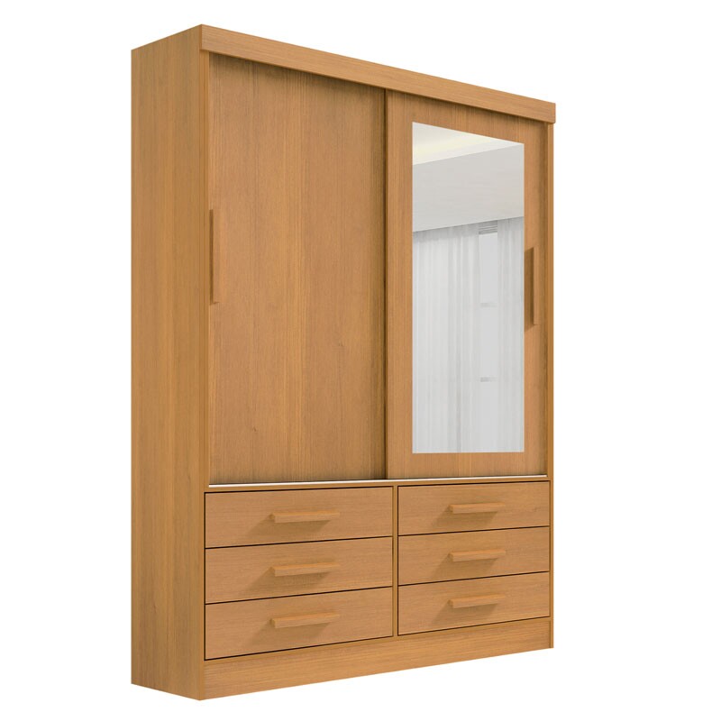 Guarda-Roupa Solteiro 2 portas Merídian Cinamomo Larg. 1.35m D Doro