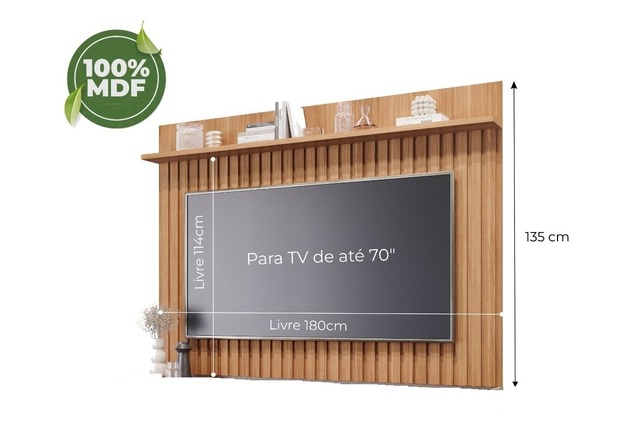 Painel até 70" Trend Cinamono - PERMÓBILI - Imagem 2