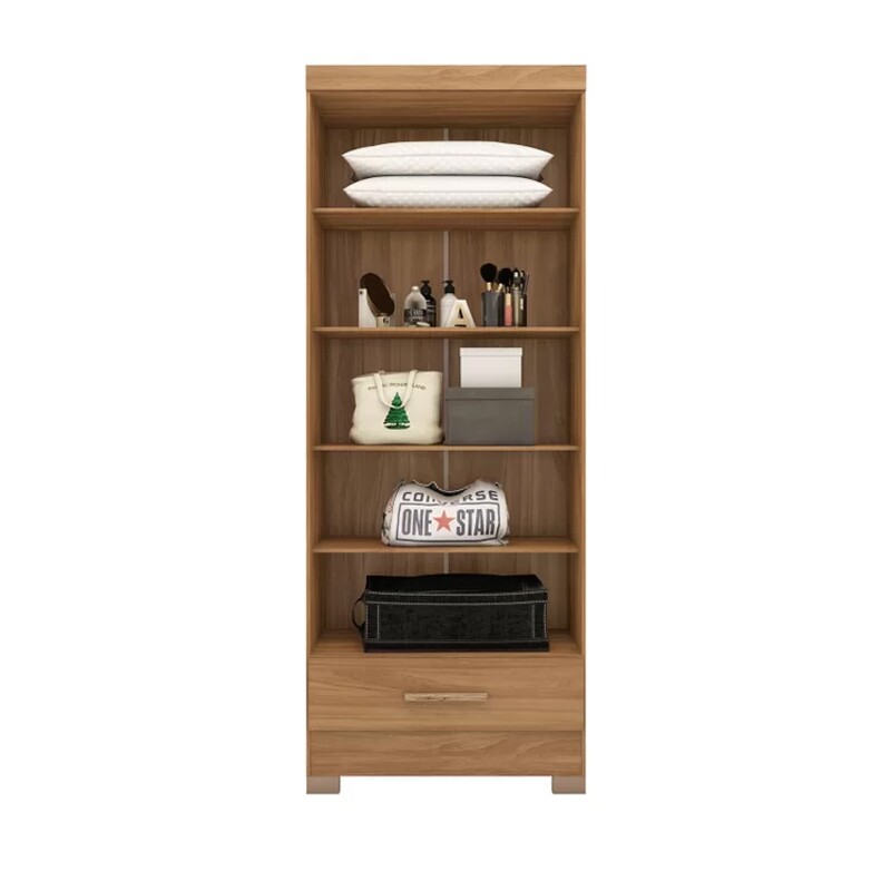 Guarda-Roupa Solteiro Smart Plus 2 Portas 1 Gaveta Larg. 0.85m (GR2123) Cinamomo Com Pés Rodial Móveis - Imagem 10