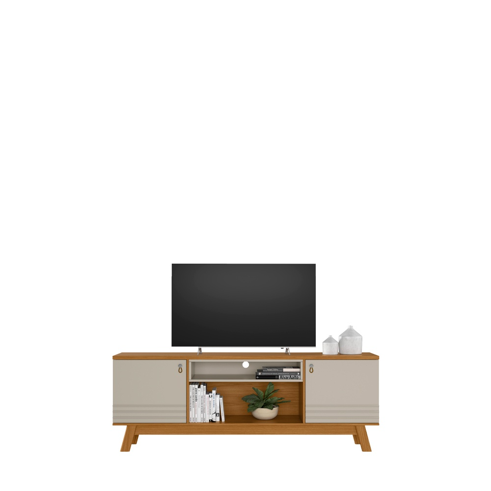 Rack até 75" Colorado Nature/Off White - LINEA BRASIL - Imagem 5