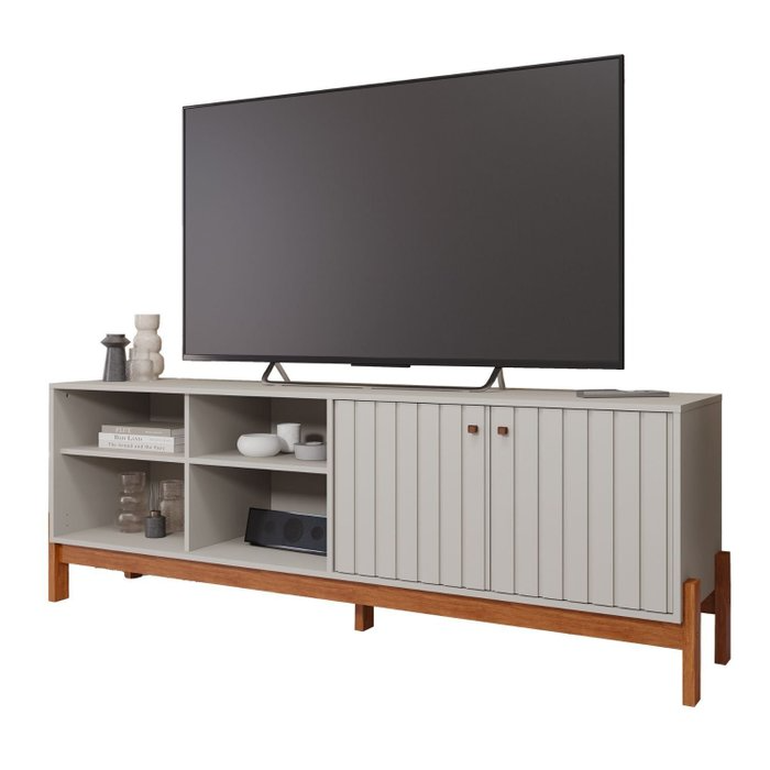 Bancada até 70" Holanda Off White/Cinamono - PERMÓBILI - Imagem 2