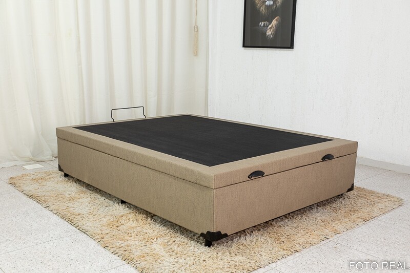Box Baú Casal Eli 138x188x42 Korino Bege Blindado Nature - Imagem 2