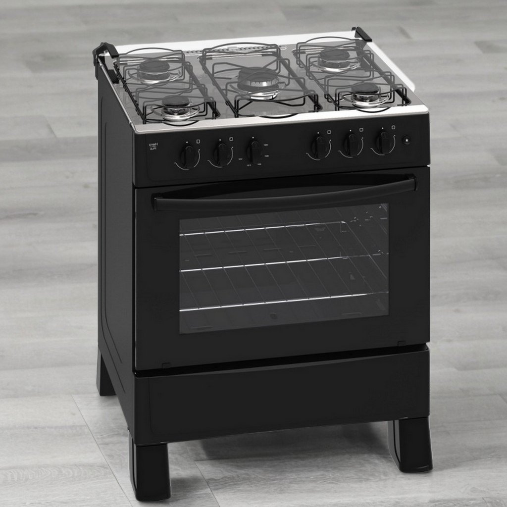 Fogão 5 Queimadores Hera Plus Preto – REALCE ELETRODOMÉSTICOS