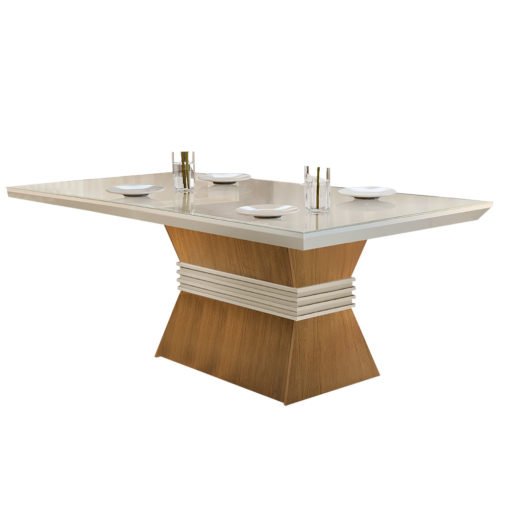 Mesa Ágata 120 Canto Reto Imbuia/Off White– RUFATO - Imagem 2